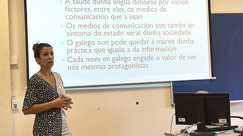 María Obelleiro: “Para a saúde do idioma é necesario un sistema de medios de comunicación en galego forte”